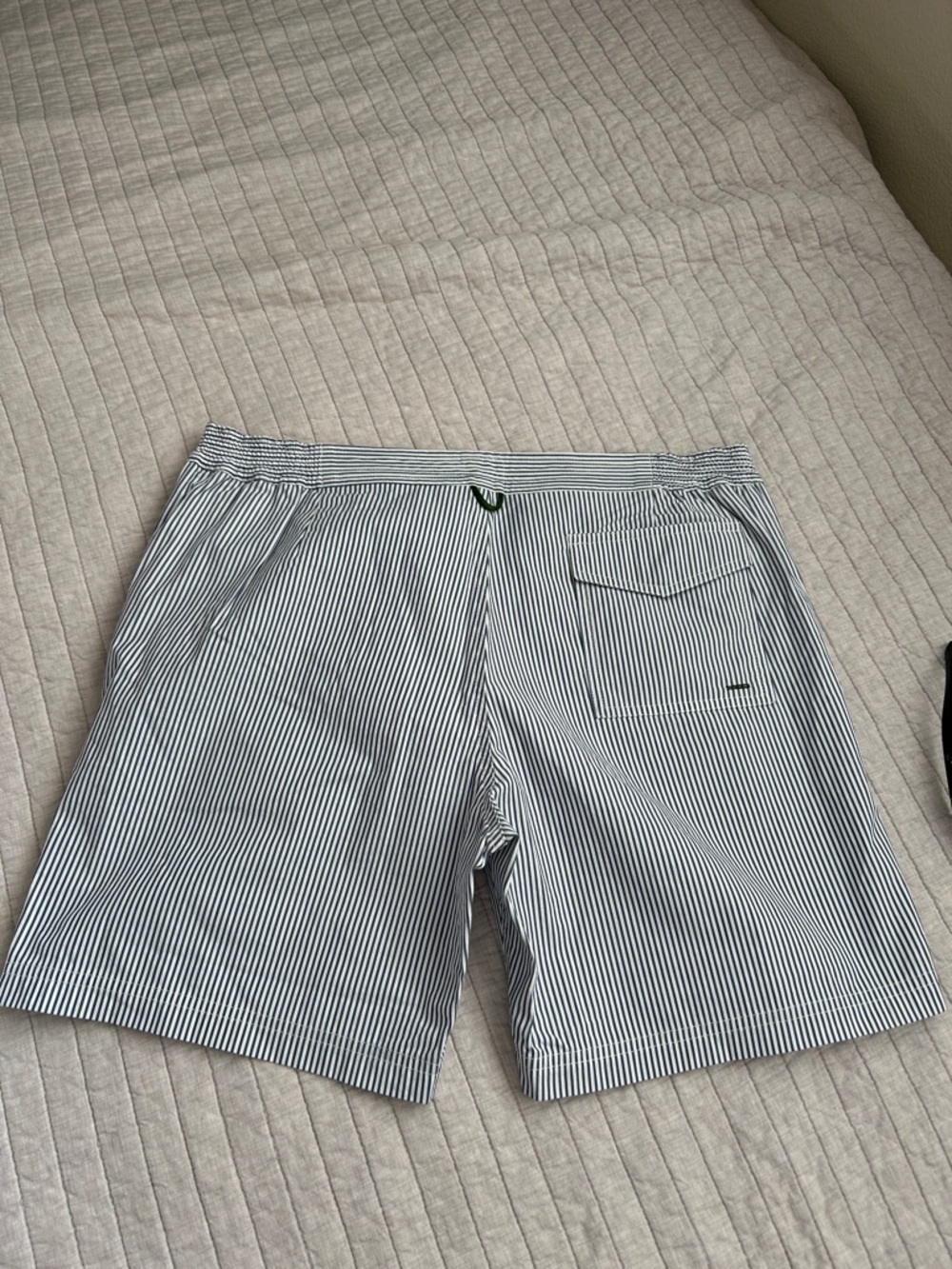 Sid mashburn Zip-Front Mid-Length Swim Short Blue/White Seersucker 34” men’s - Picture 14 of 16